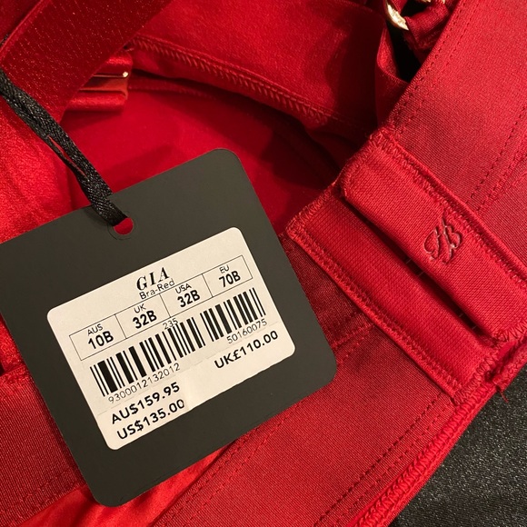 ❤️🔥 HONEY BIRDETTE GIA BRA & HARNESS NWT SIZE 32B RED - Picture 6 of 10